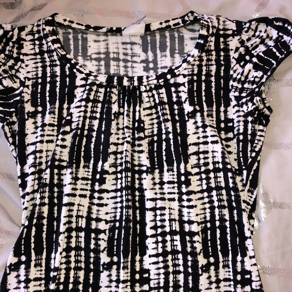 black and white blouse